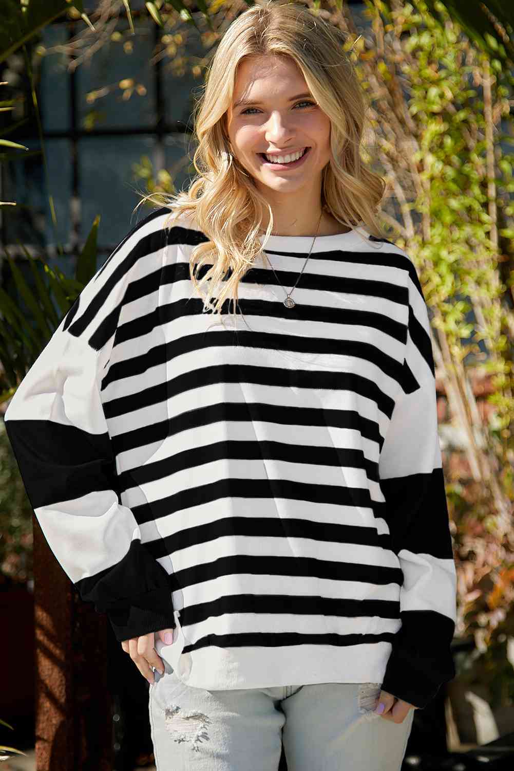 Sheratin Striped Sweatshirt