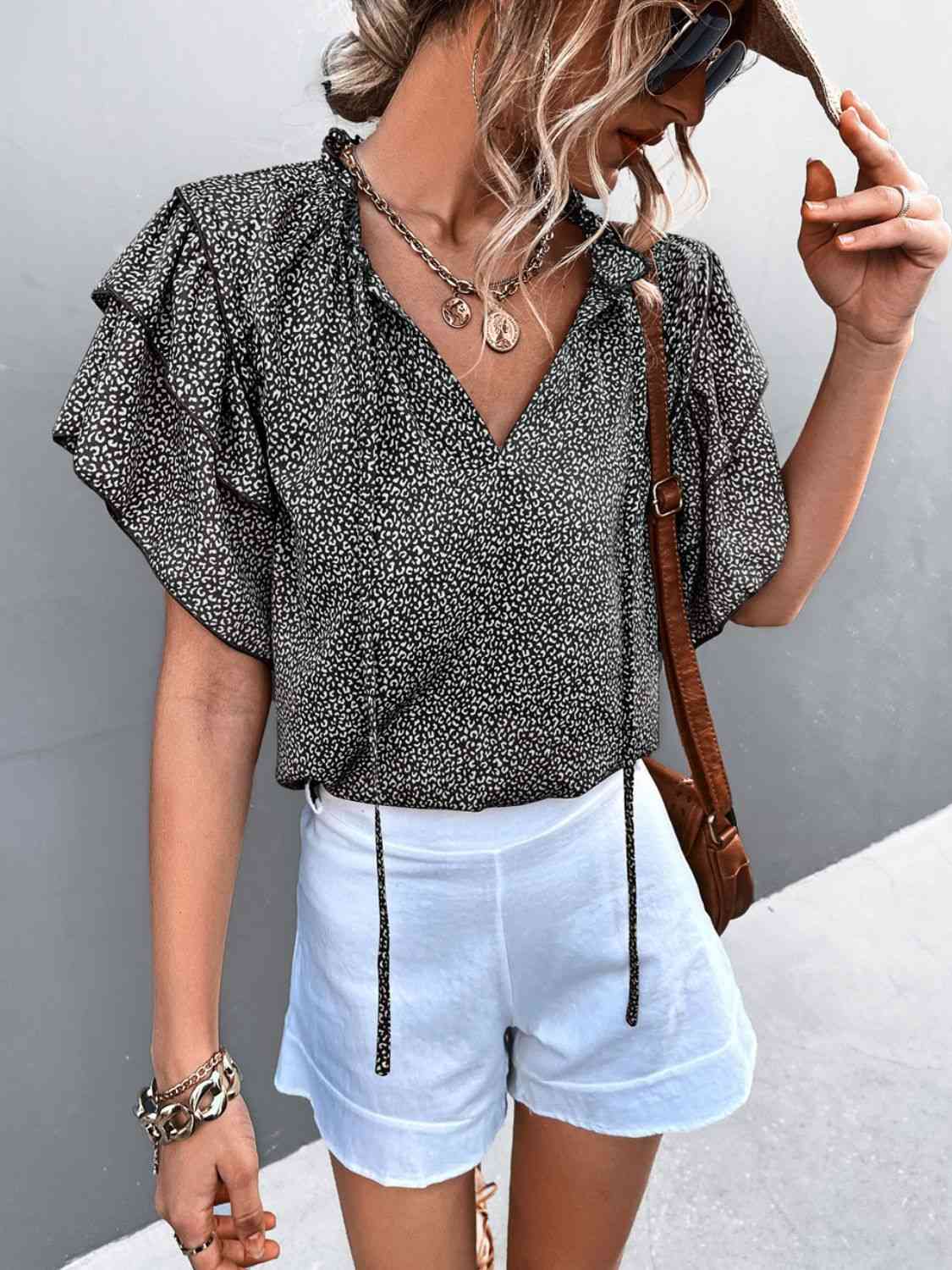 Flutter Away V-Neck Top