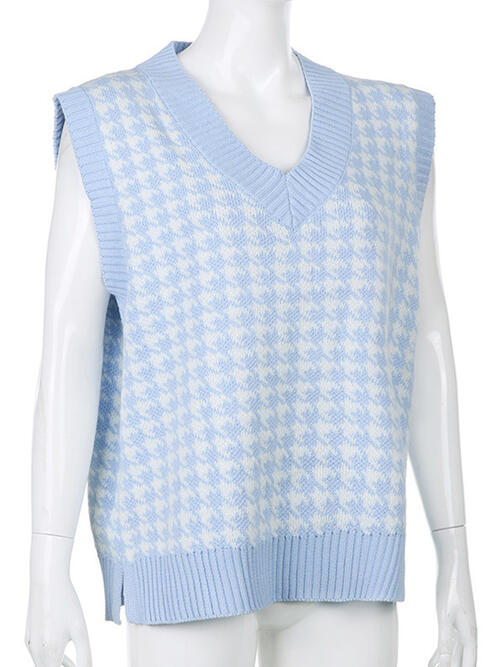 Henrietta Houndstooth Sweater Vest