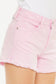 Kancan Raw Hem High Waist Denim Shorts