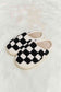 Melody Checkered Print Plush Slide Slippers