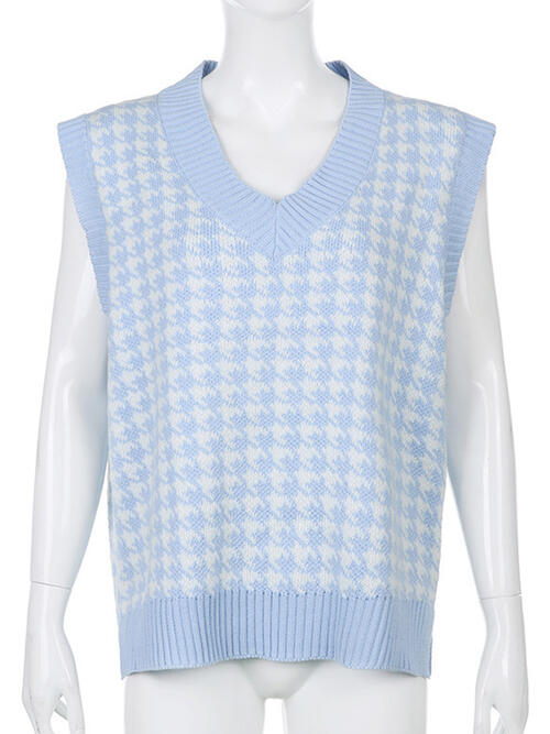 Henrietta Houndstooth Sweater Vest