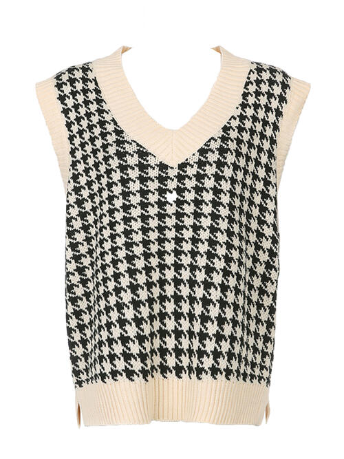 Henrietta Houndstooth Sweater Vest