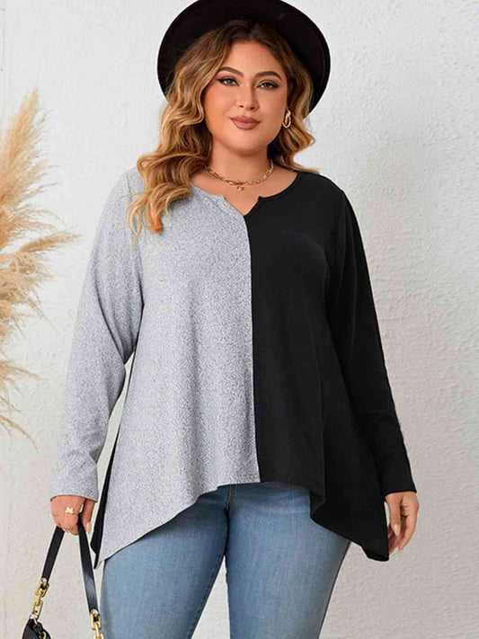 Classic Contrast Blouse