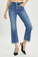 RISEN Button Fly Cropped Bootcut Jeans