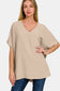 Zenana Textured Mocha Top