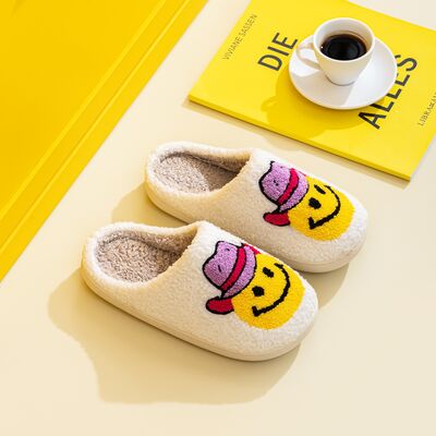 Cowboy Smiley Face Slippers