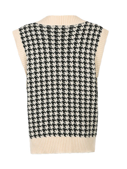 Henrietta Houndstooth Sweater Vest