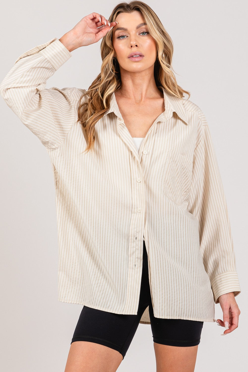 Becca Shirt in Taupe