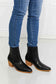 Love the Journey Black Stacked Heel Chelsea Boot