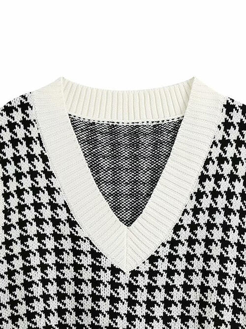 Henrietta Houndstooth Sweater Vest