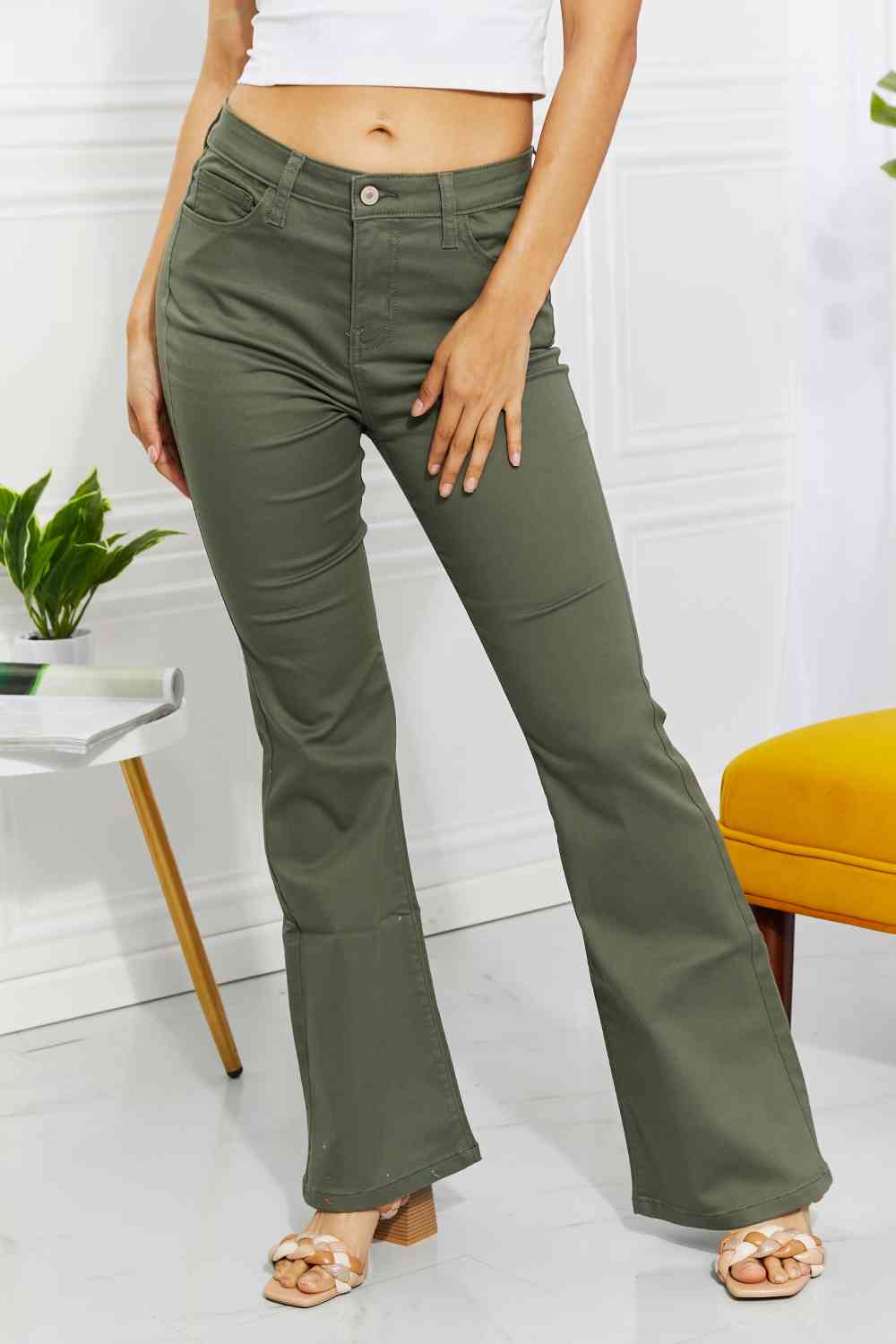 Zenana Olive Jeans