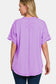 Zenana Lavender Henley Top