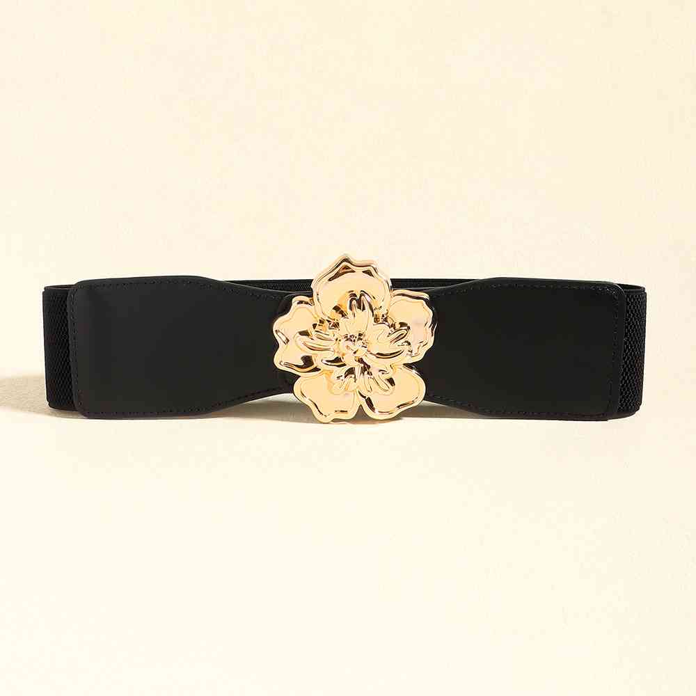 Flower Buckle Elastic Belt