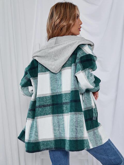 Pretty in Plaid Hooded Jacket with Pockets