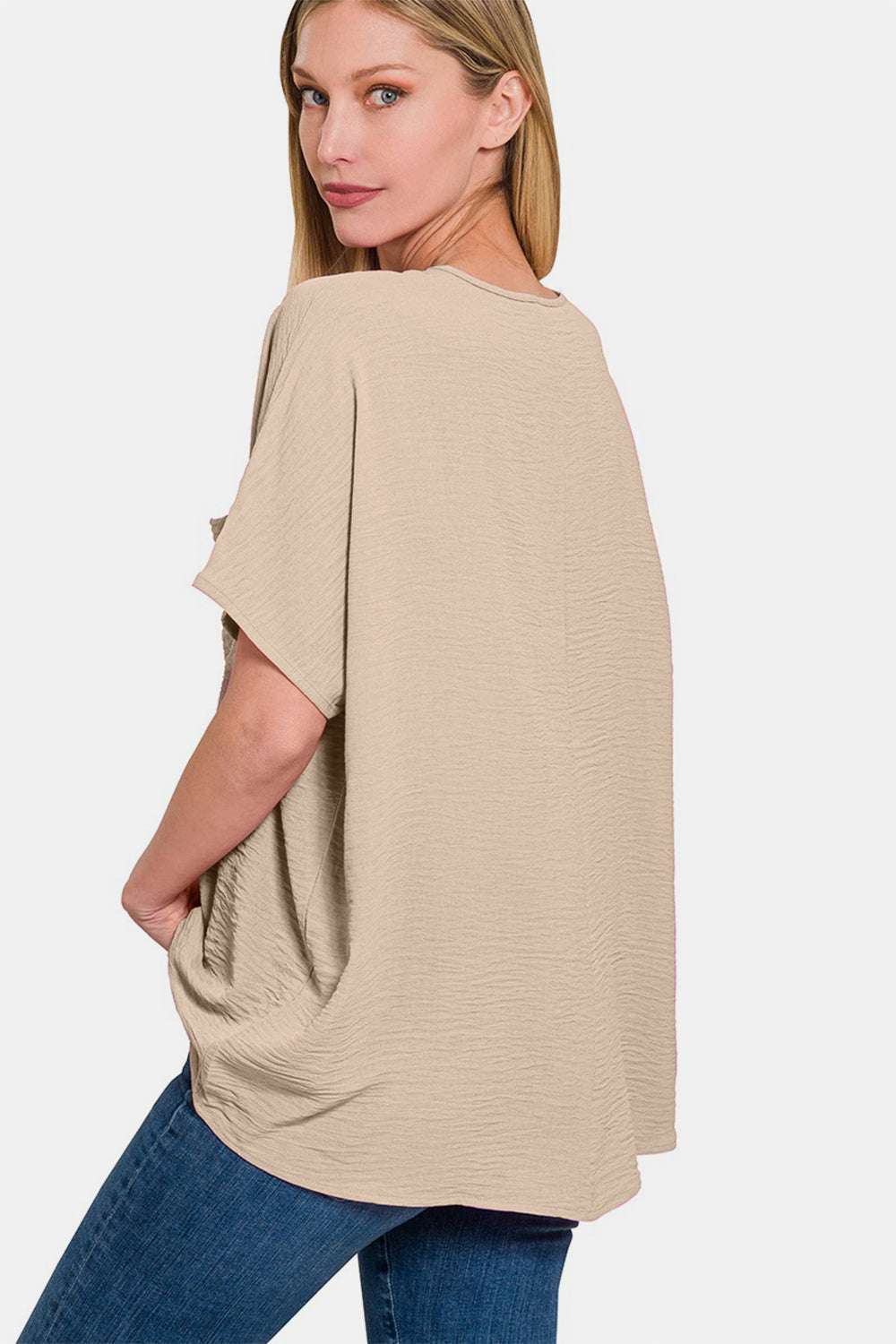 Zenana Textured Mocha Top