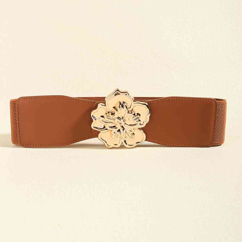 Flower Buckle Elastic Belt