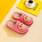 Pink and Yellow Smiley Face Slippers