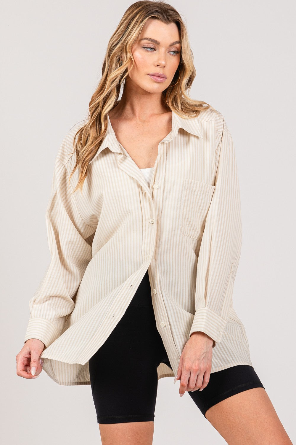 Becca Shirt in Taupe