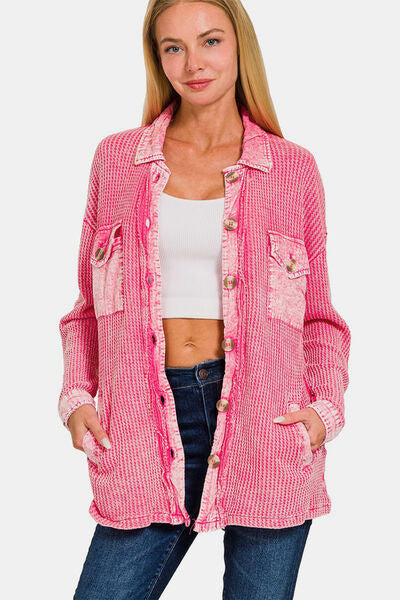 Zenana Pink Shacket