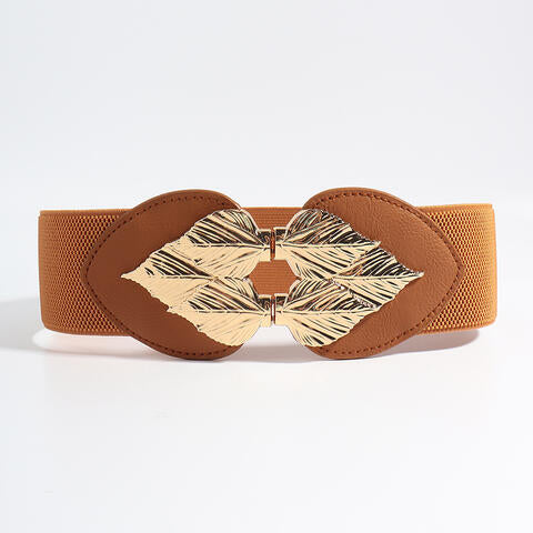 Leaf Me Alone Buckle Elastic Belt