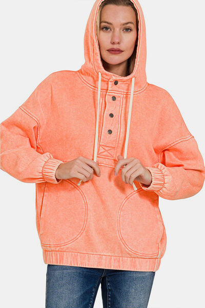 Zenana Coral Hoodie