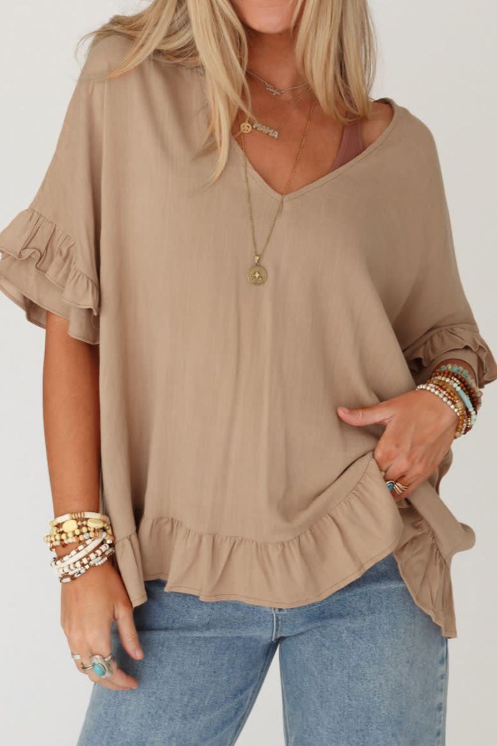 Terrific Tan Blouse