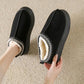 Fluffy Faux Fur Center-Seam Slippers