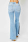 Judy Blue Raw Hem Flare Jeans