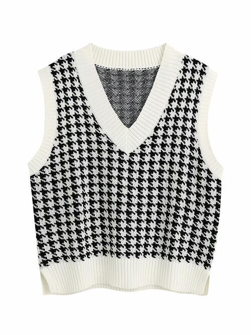 Henrietta Houndstooth Sweater Vest