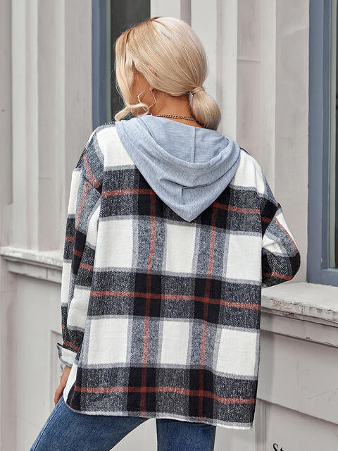 Pretty in Plaid Hooded Jacket with Pockets